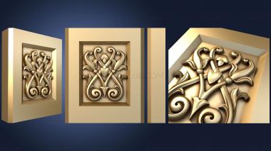 3D model Square panel with decor (STL)